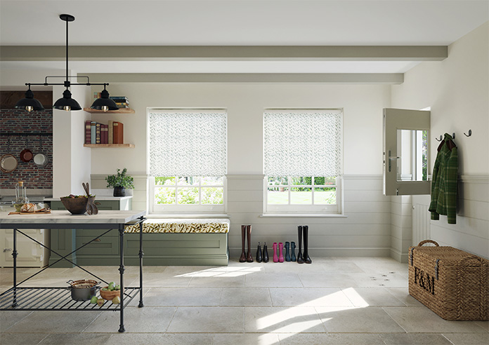 Watercolour Leaves, Light Green - Twist&Fit Roller Blind - Image 8